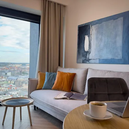 Urban Global Skyline - 23rd Floor No 17 - Air Condition - Free Garage Apartment Katowice