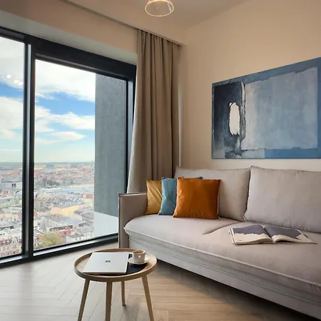 Apartmán Urban Global Skyline, 23rd Floor No 17, Free Garage, Self Check-in, No Deposit Katovice